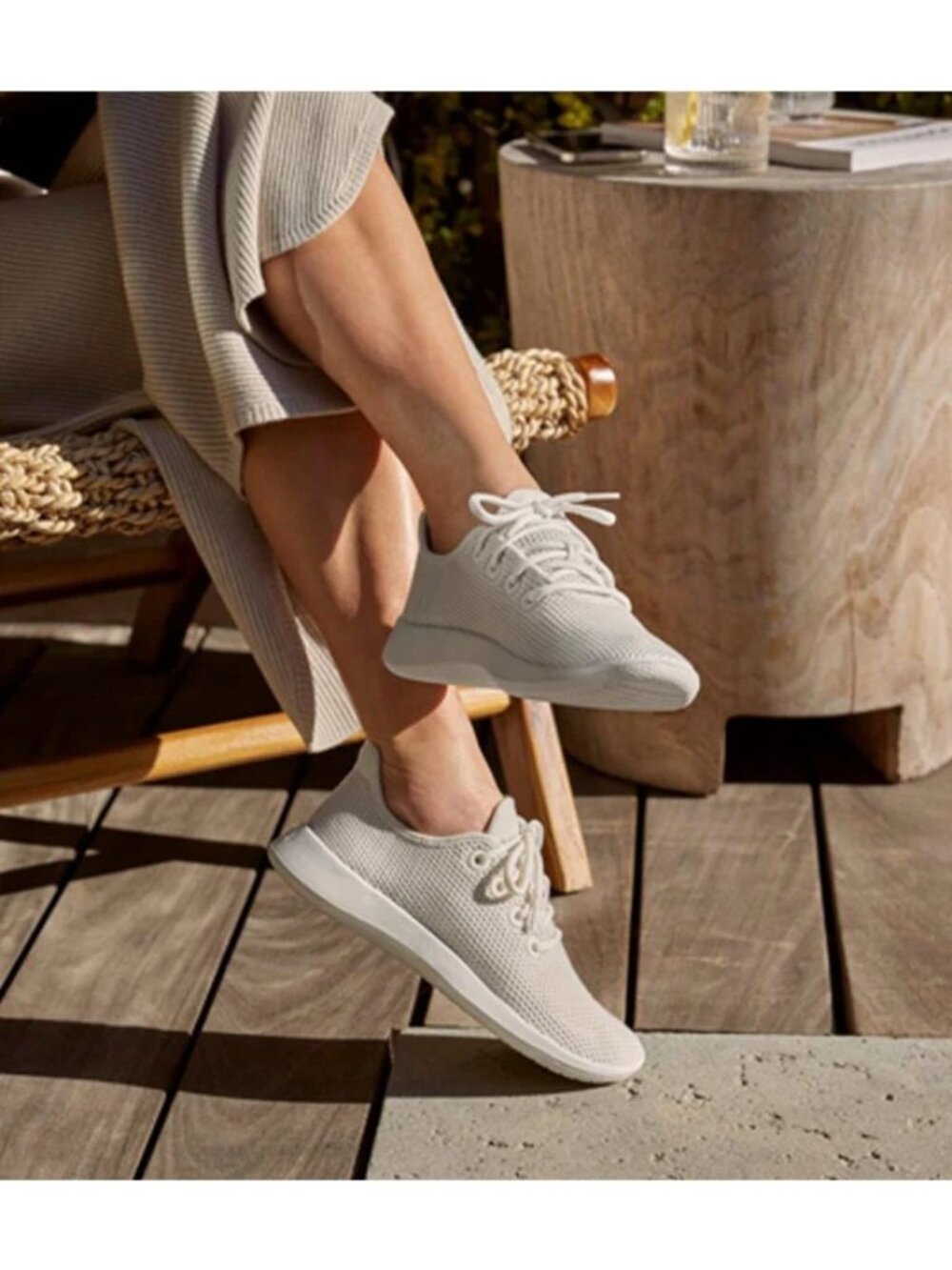 NWB Allbirds Tree Runner Sneaker Shoes Mist White Sole Size W5